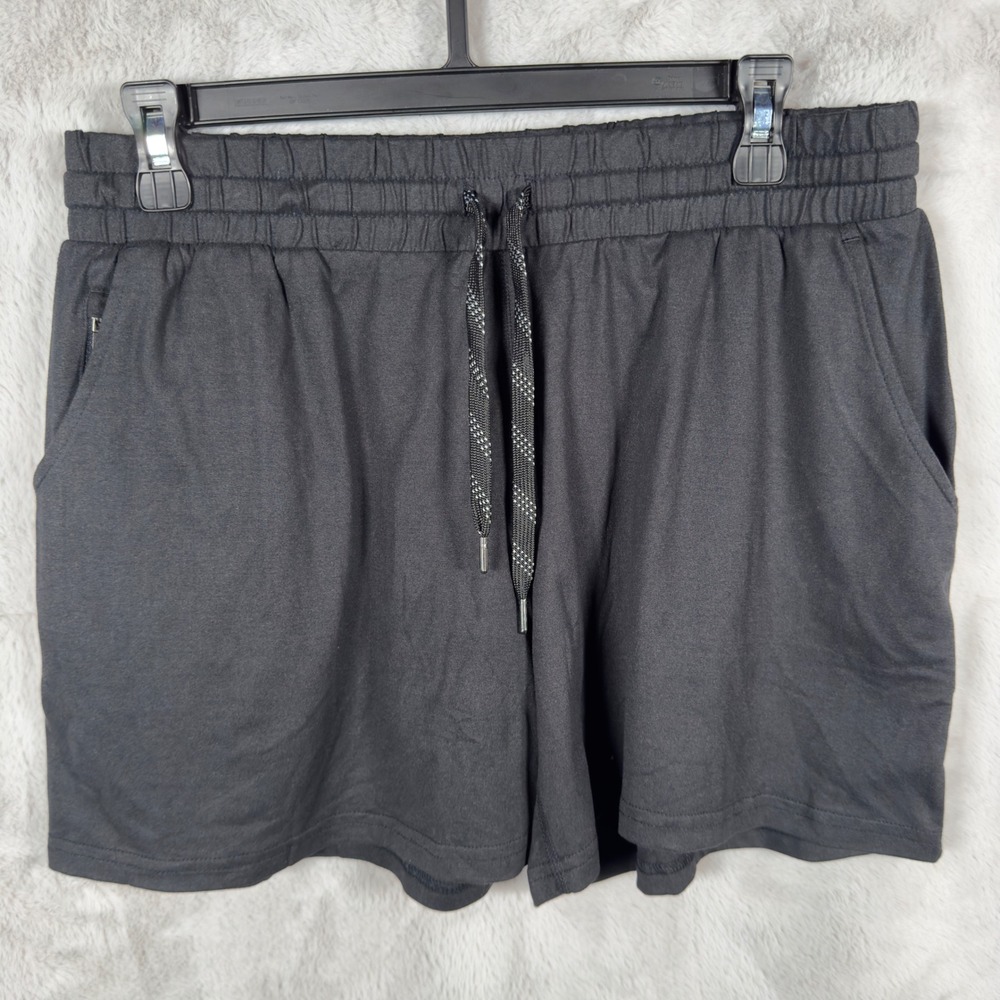 Pacific Trail Womens Black Athletic Shorts Size M Elastic‎ Waist Drawstring Cozy